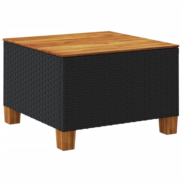 vidaXL sofasæt til haven 7 dele med hynder polyrattan sort