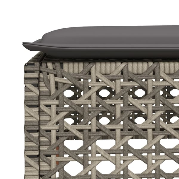 vidaXL sofasæt til haven 6 dele med hynder polyrattan grå
