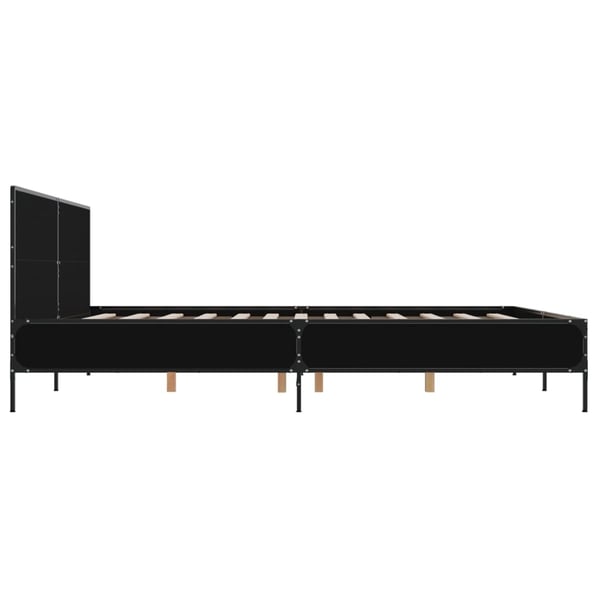 vidaXL Sengeramme svart 180x200 cm konstruert tre og metall