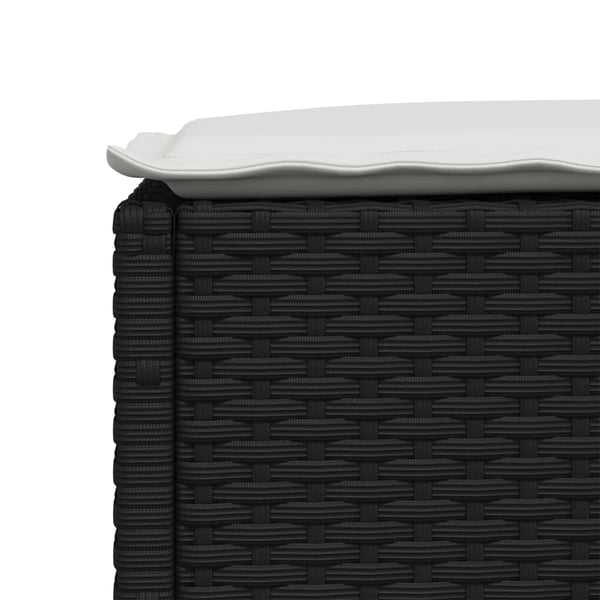 vidaXL sofasæt til haven 5 dele med hynder polyrattan sort