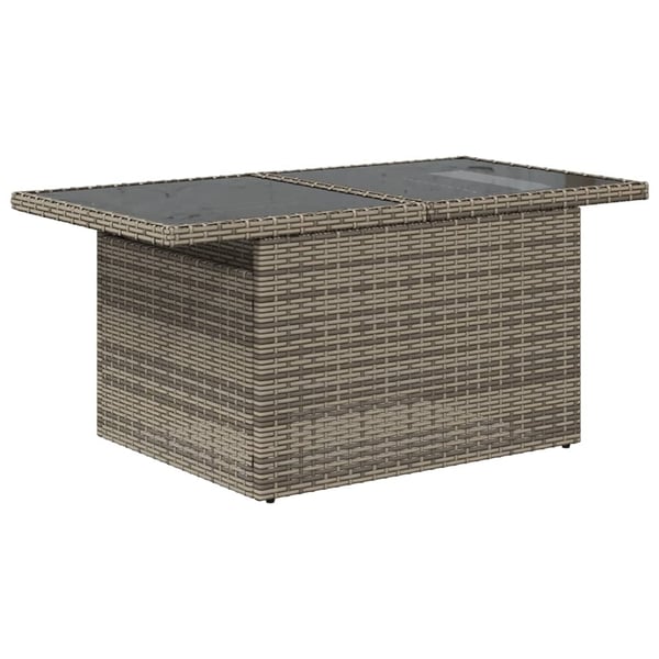 vidaXL sofasæt til haven 10 dele med hynder polyrattan grå