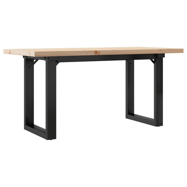 vidaXL Salongbord O-ramme 100x50x45,5 cm heltre furu og stål