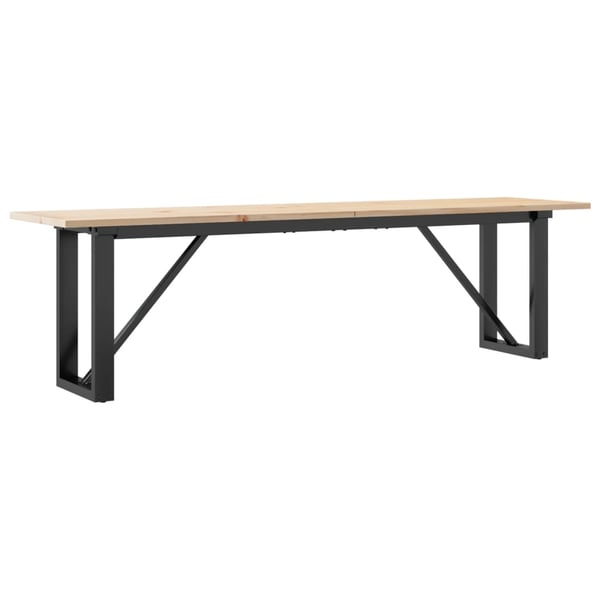 vidaXL Salongbord O-ramme 160x40x45 cm heltre furu og stål
