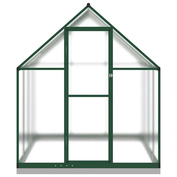 vidaXL drivhus med fundamentramme 224x169x202 cm aluminium grøn