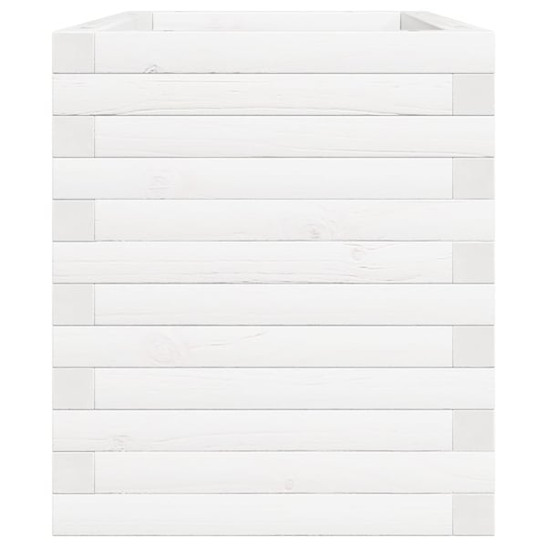 vidaXL Plantekasse hvit 70x40x46 cm heltre furu