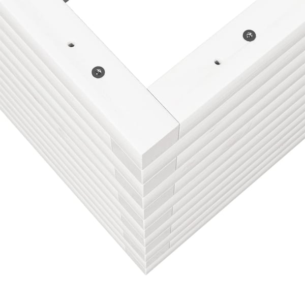 vidaXL Plantekasse hvit 70x40x46 cm heltre furu