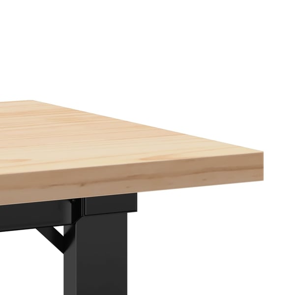 vidaXL Salongbord O-ramme 90x40x45,5 cm heltre furu og stål
