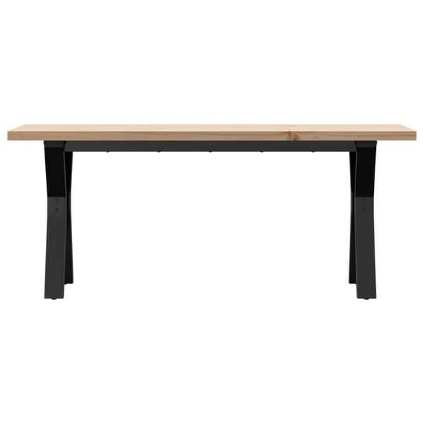 vidaXL Salongbord Y-ramme 110x40x45,5 cm heltre furu og stål