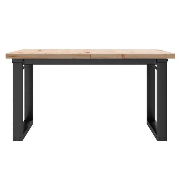 vidaXL Salongbord O-ramme 80x80x45,5 cm heltre furu og stål