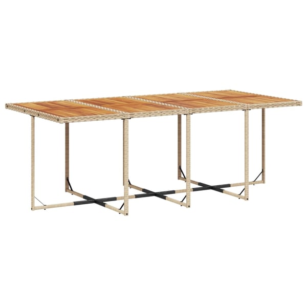 vidaXL spisebordssæt til haven 13 dele med hynder polyrattan beige