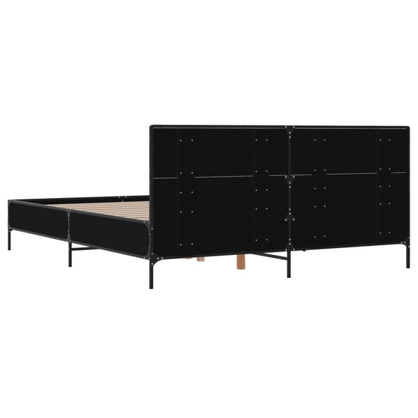 vidaXL Sengeramme svart 140x200 cm konstruert tre og metall