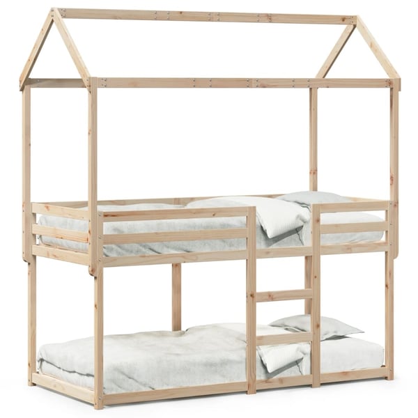 vidaXL Køyeseng uten madrass 90x200 cm heltre furu