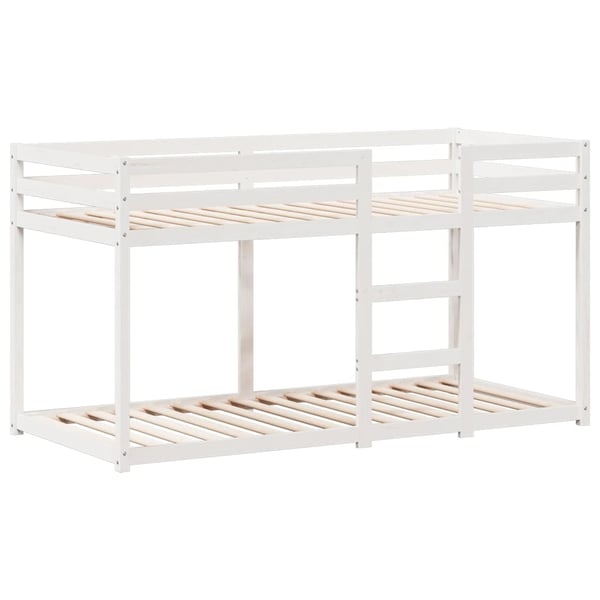 vidaXL Køyeseng med tak hvit 80x200 cm heltre furu