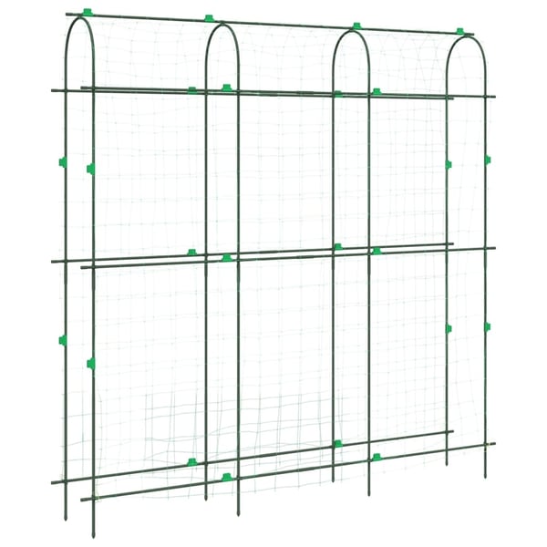 vidaXL Hageespalier for klatreplanter 4 stk U-ramme stål
