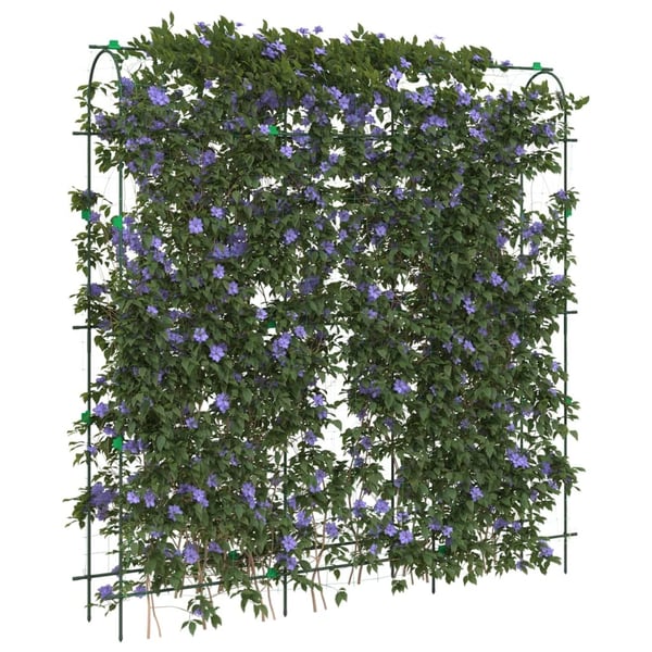 vidaXL Hageespalier for klatreplanter 4 stk U-ramme stål