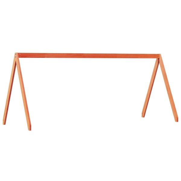 vidaXL Høyseng med tak voksbrun 90x190 cm heltre furu