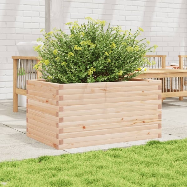vidaXL Plantekasse 90x60x46 cm heltre furu