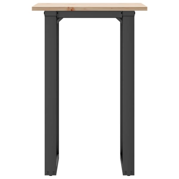 vidaXL Spisebord O-ramme 50x50x75 cm heltre furu og stål