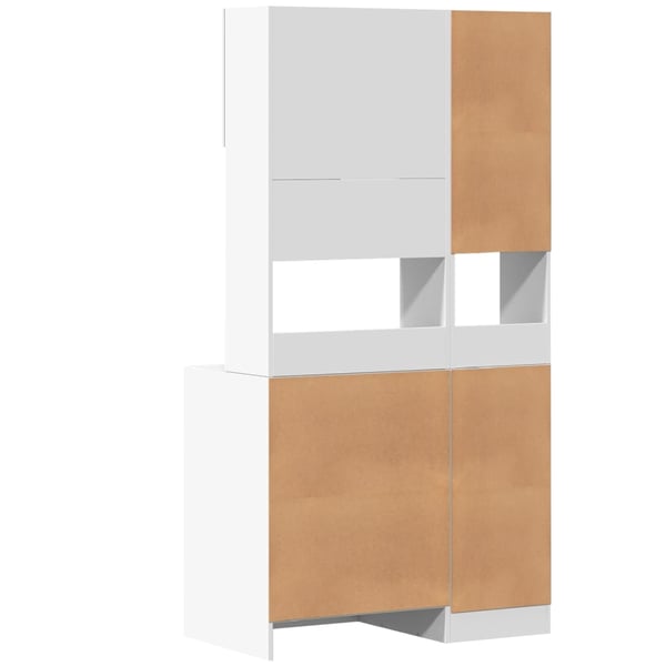 vidaXL Kjøkkenskap svart 95x50x180 cm konstruert tre