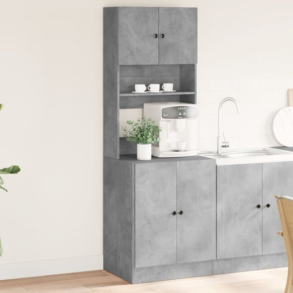 vidaXL Kjøkkenskap betonggrå 60x50x180 cm konstruert tre
