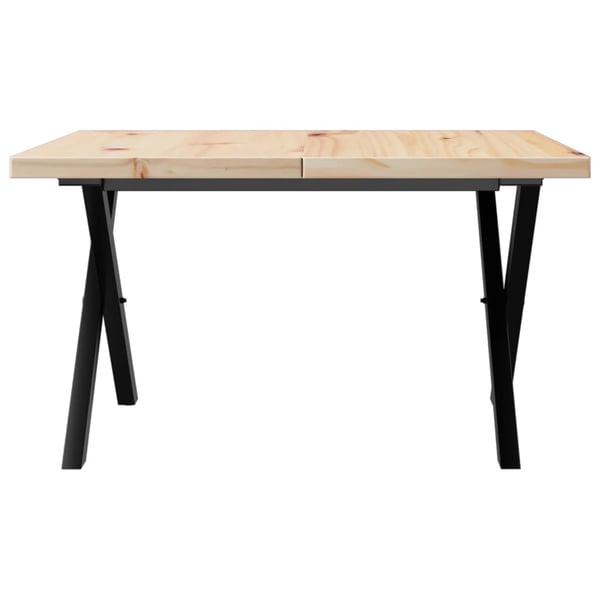 vidaXL sofabord 60x60x40,5 cm X-stel massivt fyrretræ og støbejern