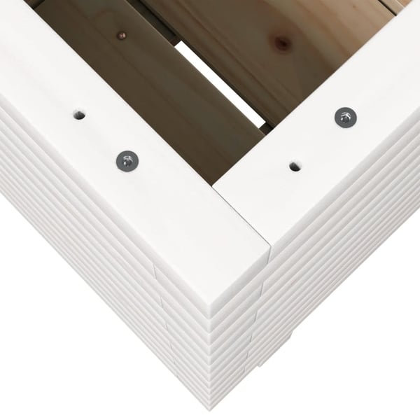 vidaXL plantekasse 40x40x49,5 cm massivt fyrretræ hvid