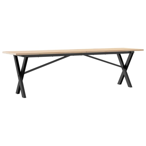 vidaXL sofabord 160x40x45 cm X-stel massivt fyrretræ og stål