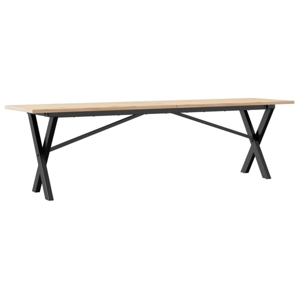 vidaXL sofabord 160x40x45 cm X-stel massivt fyrretræ og stål