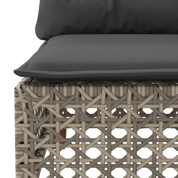 vidaXL sofasæt til haven 6 dele med hynder polyrattan grå