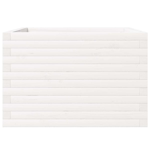vidaXL Plantekasse hvit 70x70x46 cm heltre furu