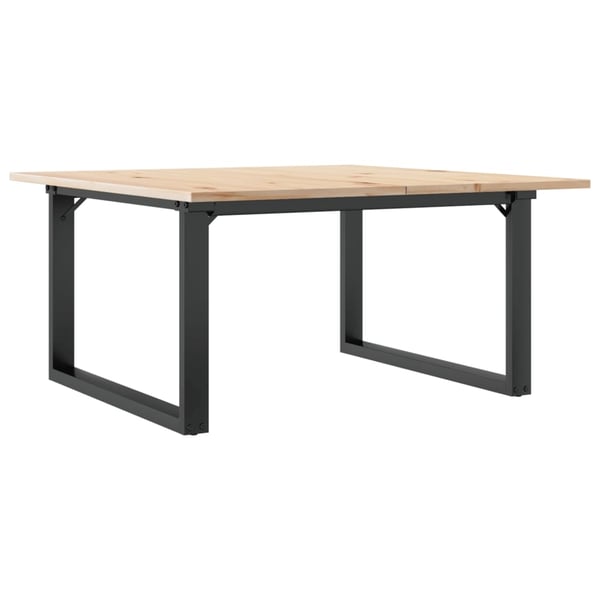 vidaXL Salongbord O-ramme 80x80x45 cm heltre furu og stål
