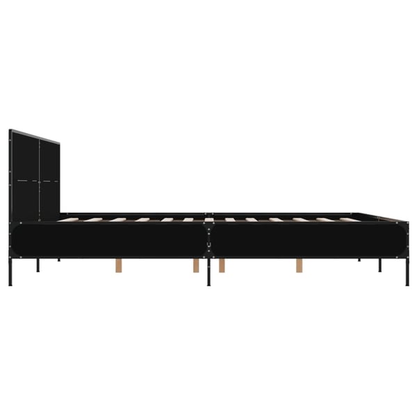 vidaXL Sengeramme svart 120x200 cm konstruert tre og metall