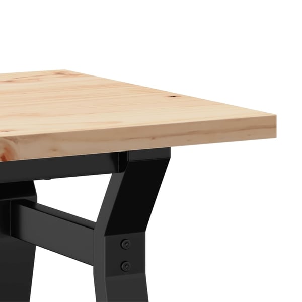 vidaXL Salongbord Y-ramme 80x50x40,5 cm heltre furu og stål