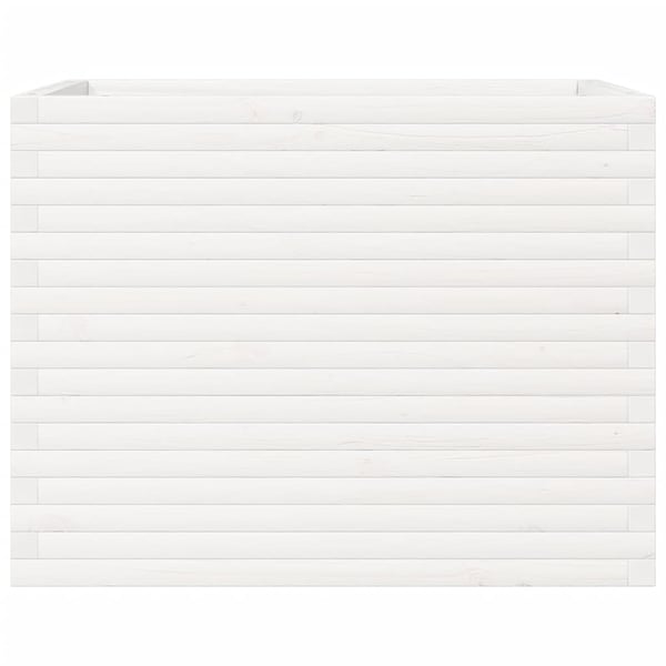 vidaXL Plantekasse hvit 90x60x68,5 cm heltre furu