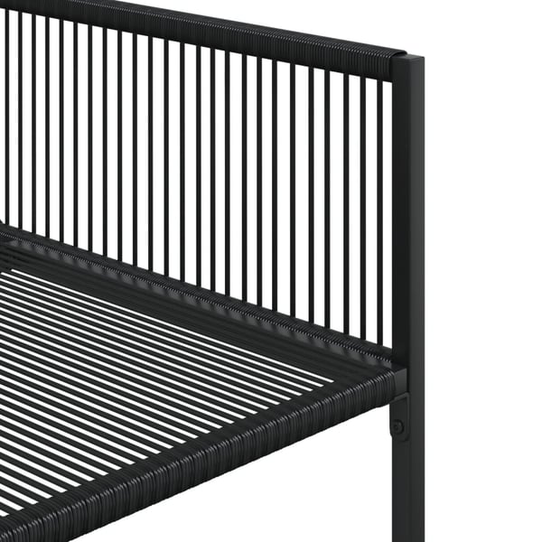 vidaXL spisebordssæt til haven 11 dele polyrattan sort