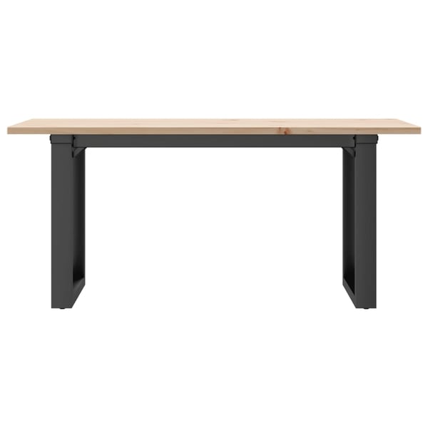vidaXL Salongbord O-ramme 100x50x45 cm heltre furu og stål