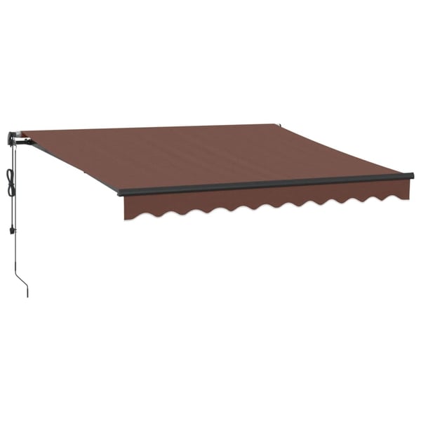 vidaXL Automatisk uttrekkbar markise med LED brun 300x250 cm