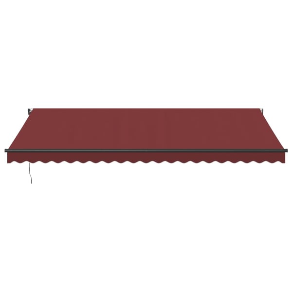 vidaXL Manuell uttrekkbar markise burgunder 500x300 cm