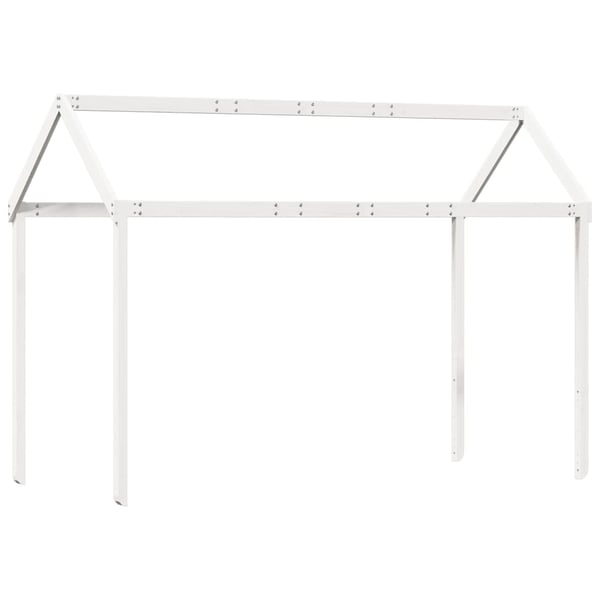 vidaXL Køyeseng med tak hvit 90x200 cm heltre furu