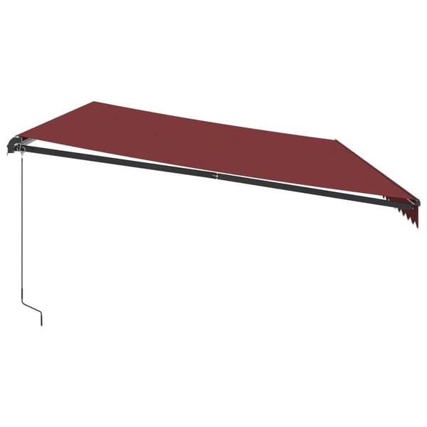 vidaXL Manuell uttrekkbar markise burgunder 600x300 cm