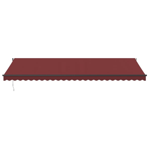 vidaXL Manuell uttrekkbar markise burgunder 600x300 cm