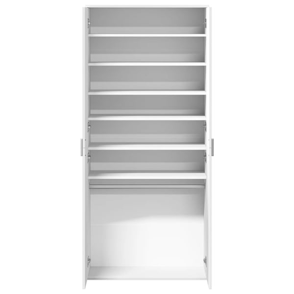 vidaXL Skoskap hvit 80x39x178 cm sponplate