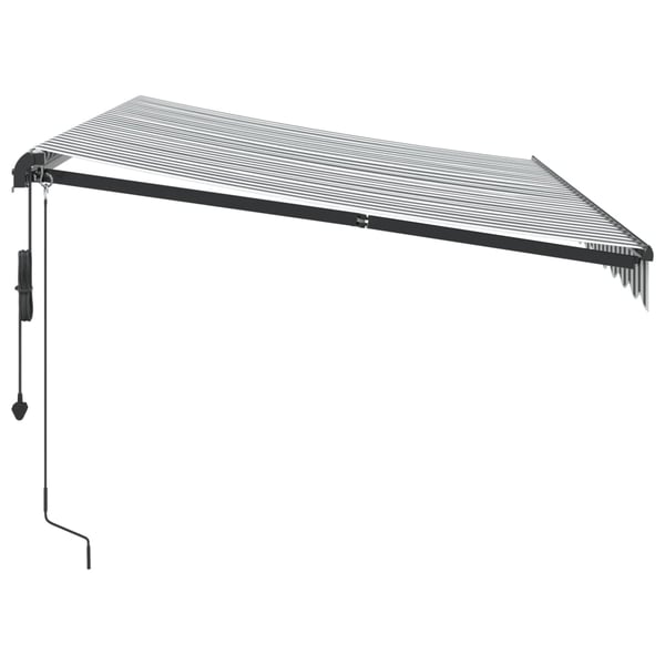 vidaXL Automatisk uttrekkbar markise antrasitt og hvit 350x250 cm