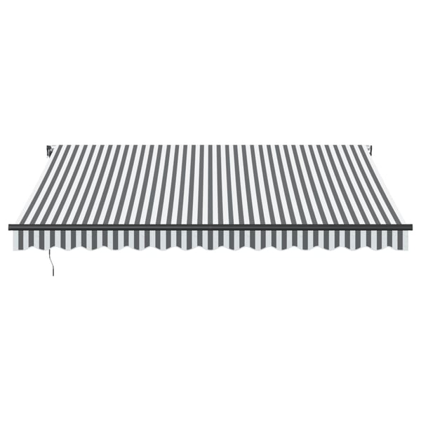 vidaXL Automatisk uttrekkbar markise LED antrasitt og hvit 400x300 cm