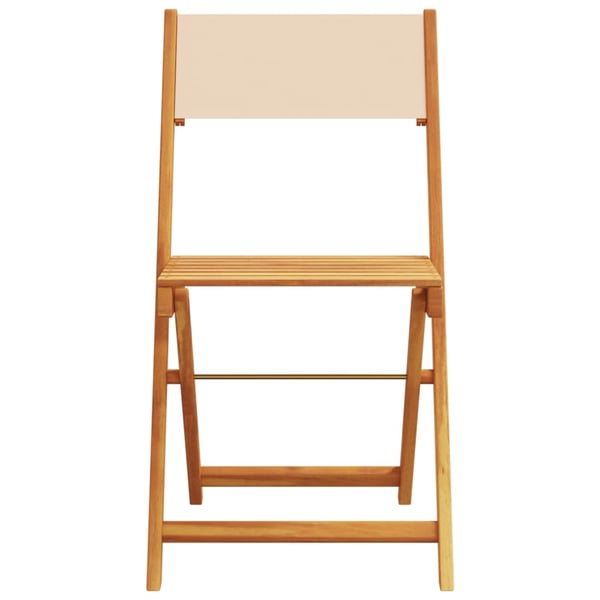 vidaXL Hagespisegruppe 5 deler beige stoff og heltre