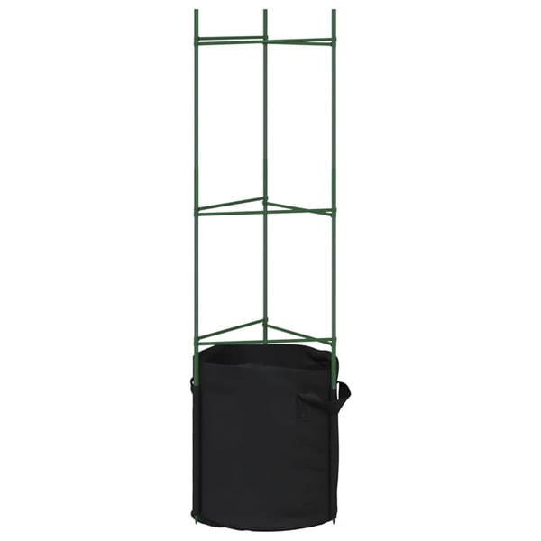 vidaXL Tomatbur med planteposer 6 stk 116 cm stål og PP