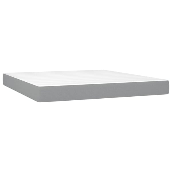 vidaXL seng med madras 140x190 cm massivt fyrretræ hvid