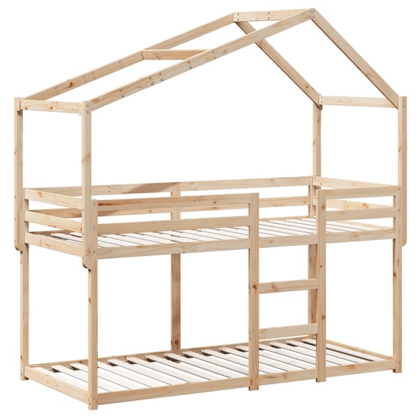 vidaXL Køyeseng uten madrass 90x200 cm heltre furu