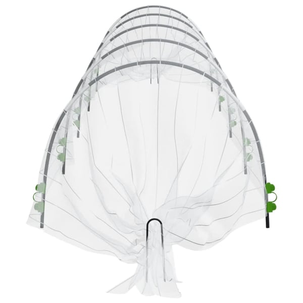 vidaXL væksttunneller 4 stk. 1,5x5 m glasfiber og PP