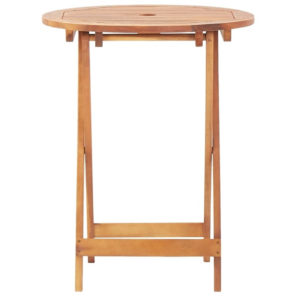 vidaXL bistrosæt 3 dele stof og massivt træ cremehvid